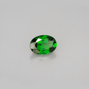 0,88 ctw natürlicher grüner Chromdiopsid, Oval Schliff, VS
