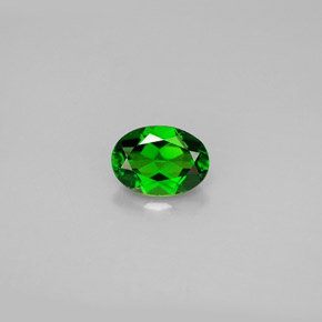 0,84 ctw natürlicher grüner Chromdiopsid, Oval Schliff, VS