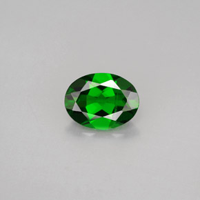 1,14 ctw natürlicher grüner Chromdiopsid, Oval Schliff, VS