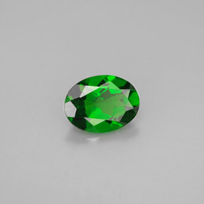 1,14 ctw natürlicher grüner Chromdiopsid, Oval Schliff, VS