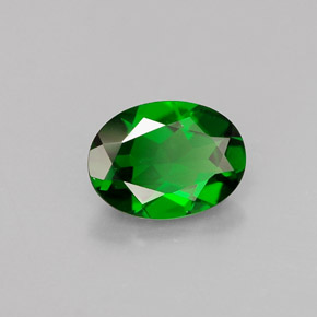 0,80 ctw natürlicher grüner Chromdiopsid, Oval Schliff, VS
