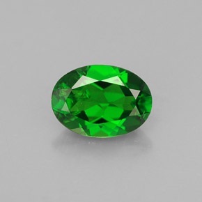 0,86 ctw natürlicher grüner Chromdiopsid, Oval Schliff, VS