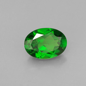0,86 ctw natürlicher grüner Chromdiopsid, Oval Schliff, VS