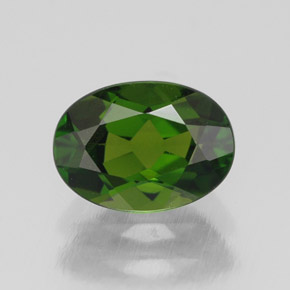 1,00 ctw natürlicher grüner Chromdiopsid, Oval Schliff, VS