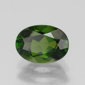 1,00 ctw natürlicher grüner Chromdiopsid, Oval Schliff, VS