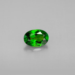 0,84 ctw natürlicher grüner Chromdiopsid, Oval Schliff, VS