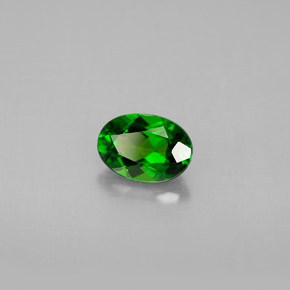 0,84 ctw natürlicher grüner Chromdiopsid, Oval Schliff, VS