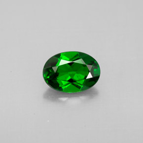 0,85 ctw natürlicher grüner Chromdiopsid, Oval Schliff, VS
