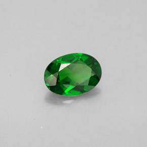 0,79 ctw natürlicher grüner Chromdiopsid, Oval Schliff, VVS-VS