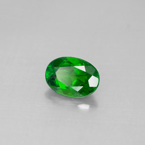 0,87 ctw natürlicher grüner Chromdiopsid, Oval Schliff, VS-SI