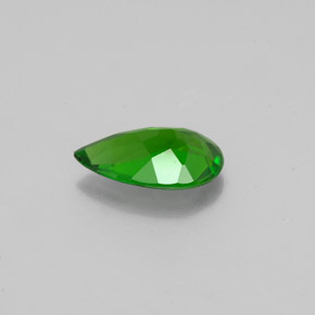 0,66 ctw natürlicher grüner Chromdiopsid, Birnenform, VS