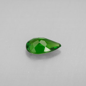 0,83 ctw natürlicher grüner Chromdiopsid, Birnenform, VS