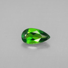 0,73 ctw natürlicher grüner Chromdiopsid, Birnenform, VS
