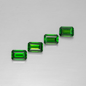  ct natürliche grüner Chromdiopsid-Edelsteine, Smaragdschliff, VVS