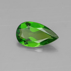 0,53 ctw natürlicher grüner Chromdiopsid, Birnenform, VS