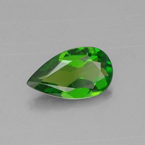 0,53 ctw natürlicher grüner Chromdiopsid, Birnenform, VS