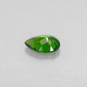 0,62 ctw natürlicher grüner Chromdiopsid, Birnenform, VS