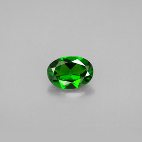 0,73 ctw natürlicher grüner Chromdiopsid, Oval Schliff, VVS