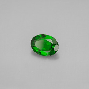 0,81 ctw natürlicher grüner Chromdiopsid, Oval Schliff, VVS-VS