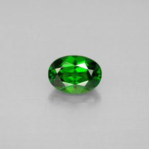 0,89 ctw natürlicher grüner Chromdiopsid, Oval Schliff, VVS