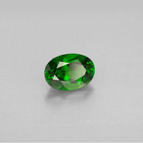 0,89 ctw natürlicher grüner Chromdiopsid, Oval Schliff, VVS