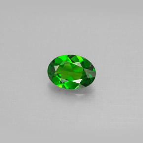 0,71 ctw natürlicher grüner Chromdiopsid, Oval Schliff, VVS-VS
