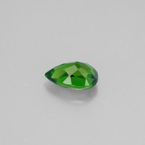 0,74 ctw natürlicher grüner Chromdiopsid, Birnenform, VVS