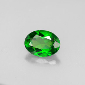 0,79 ctw natürlicher grüner Chromdiopsid, Oval Schliff, VS