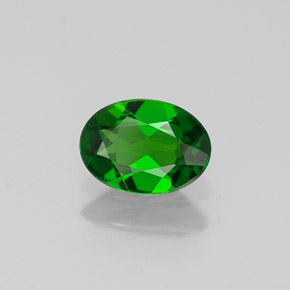 0,67 ctw natürlicher grüner Chromdiopsid, Oval Schliff, VVS