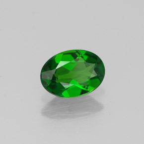 0,67 ctw natürlicher grüner Chromdiopsid, Oval Schliff, VVS