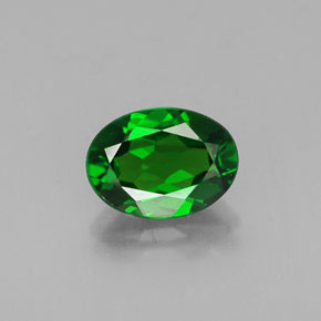 0,82 ctw natürlicher grüner Chromdiopsid, Oval Schliff, VS