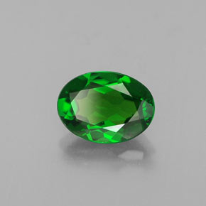 0,82 ctw natürlicher grüner Chromdiopsid, Oval Schliff, VS