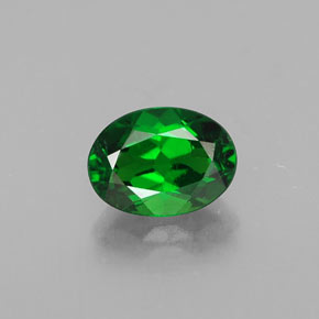 0,90 ctw natürlicher grüner Chromdiopsid, Oval Schliff, SI
