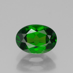 0,92 ctw natürlicher grüner Chromdiopsid, Oval Schliff, VVS