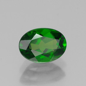 0,92 ctw natürlicher grüner Chromdiopsid, Oval Schliff, VVS