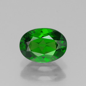 0,91 ctw natürlicher grüner Chromdiopsid, Oval Schliff, VS-SI