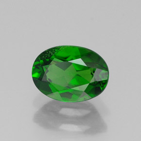 0,91 ctw natürlicher grüner Chromdiopsid, Oval Schliff, VS-SI