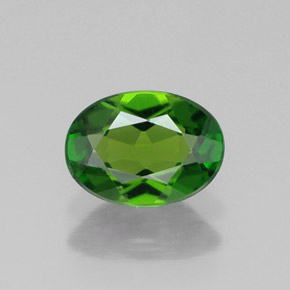 0,78 ctw natürlicher grüner Chromdiopsid, Oval Schliff, VS