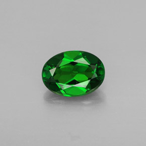 0,84 ctw natürlicher grüner Chromdiopsid, Oval Schliff, VS