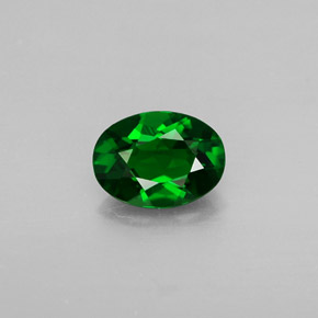 0,70 ctw natürlicher grüner Chromdiopsid, Oval Schliff, VVS