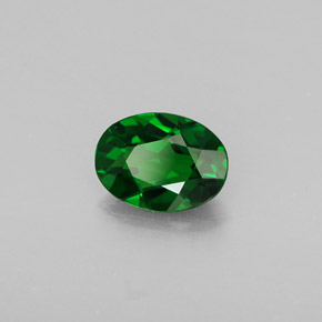 0,70 ctw natürlicher grüner Chromdiopsid, Oval Schliff, VVS