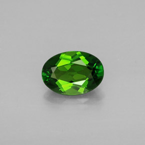 0,76 ctw natürlicher grüner Chromdiopsid, Oval Schliff, VVS