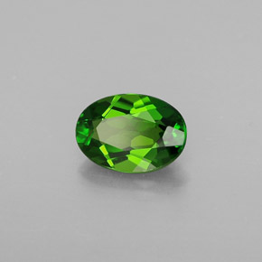 0,76 ctw natürlicher grüner Chromdiopsid, Oval Schliff, VVS