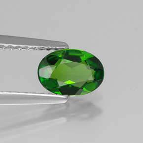 0,65 ctw natürlicher grüner Chromdiopsid, Oval Schliff, VVS