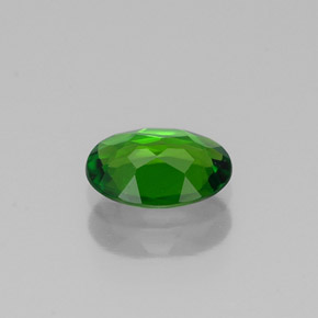 0,65 ctw natürlicher grüner Chromdiopsid, Oval Schliff, VVS