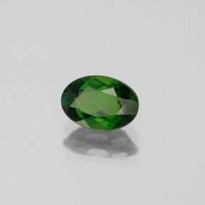 0,75 ctw natürlicher grüner Chromdiopsid, Oval Schliff, VS