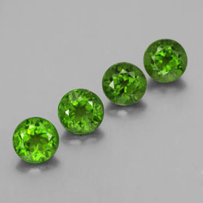  ct natürliche grüner Chromdiopsid-Edelsteine, Rundschliff, VVS-VS