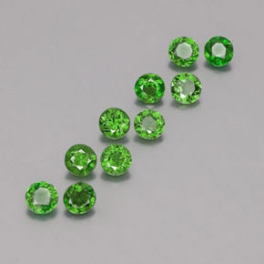  ct natürliche grüner Chromdiopsid-Edelsteine, Rundschliff, VS