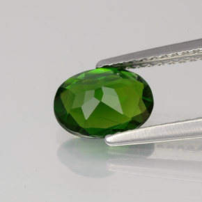 1,15 ctw natürlicher grüner Chromdiopsid, Oval Schliff, VS-SI