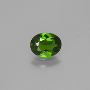 0,80 ctw natürlicher grüner Chromdiopsid, Oval Schliff, VS
